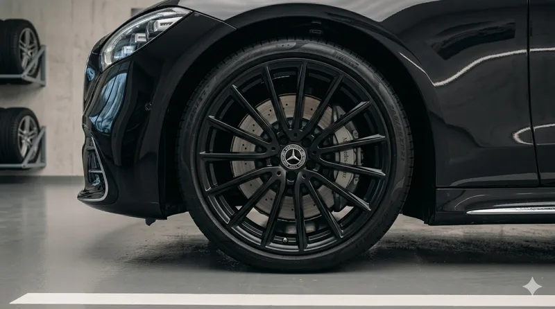 Jante Mercedes nettoyée — nettoyage jantes professionnel Toulouse