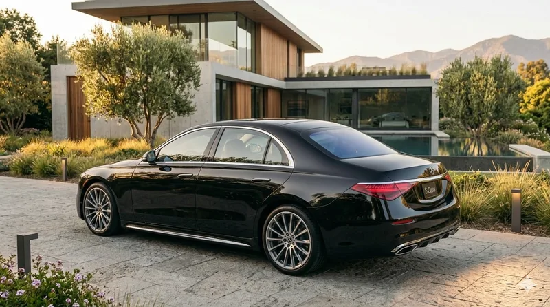 Mercedes Classe S résultat final après lavage premium à domicile